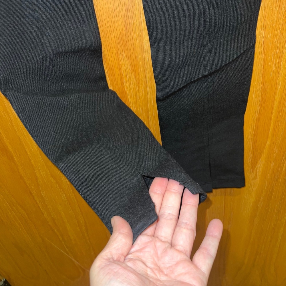 prAna Leggings Women XS Black Textured Ribbed High Rise Split Hem Pants NWT - Picture 5 of 8